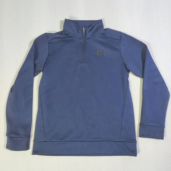 Under Armour zip neck pullover / sweatshirt youth boy size M purplish blue - Picture 1 of 10